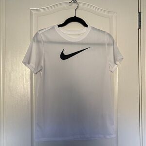 Nike Dri-FIT White Tee with Black Accents